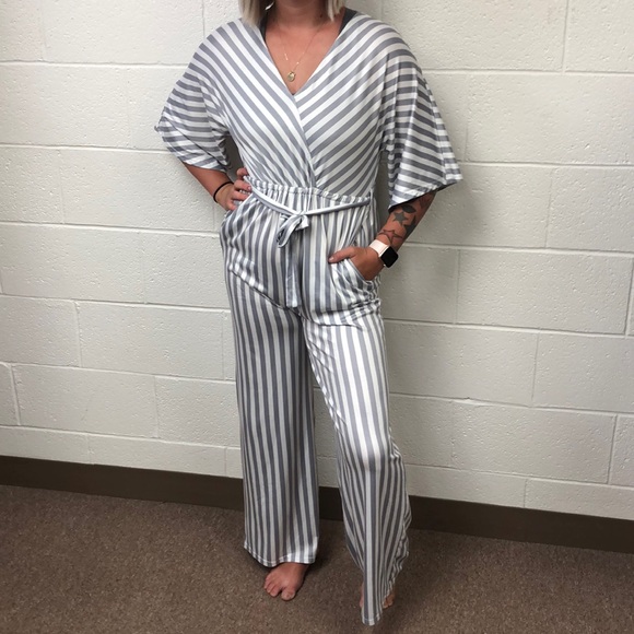 baileys blossoms Pants - Baileys blossoms Striped lightweight jumpsuit S